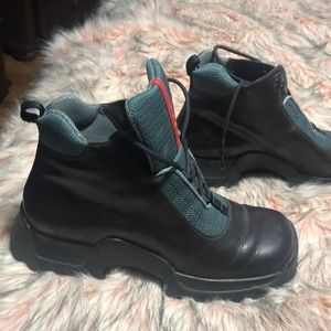 Euro sized 40/U.S. size 9 Prada runs small  $175